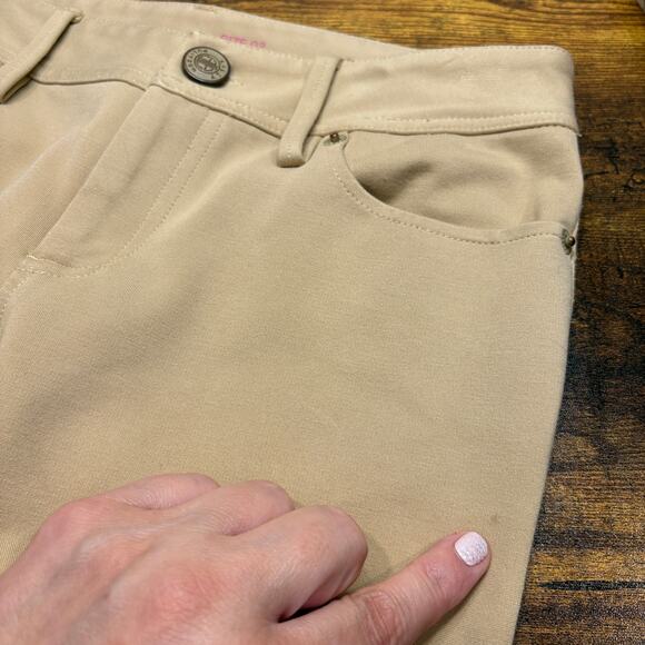 Lilly Pulitzer Size 2 Worth Skinny Pants Tan Ponte Stretch Classic Minimalist - Picture 4 of 16